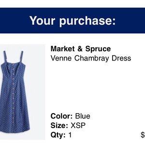 Market & Spruce Venne Chambray Dress in Blue